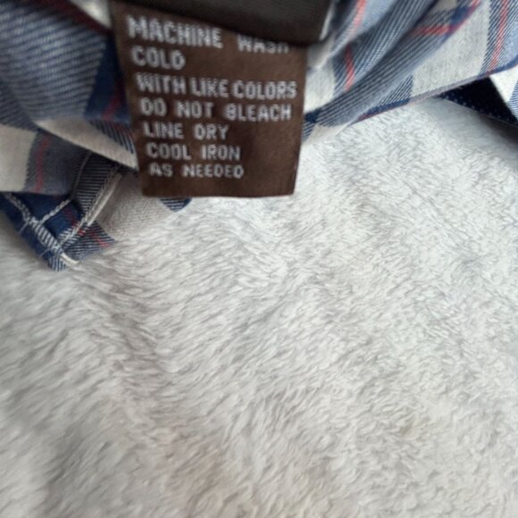 J. McLaughlin Mens Blue White Gingham Long Sleeve Button-Down Shirt Large Casual - Picture 5 of 9